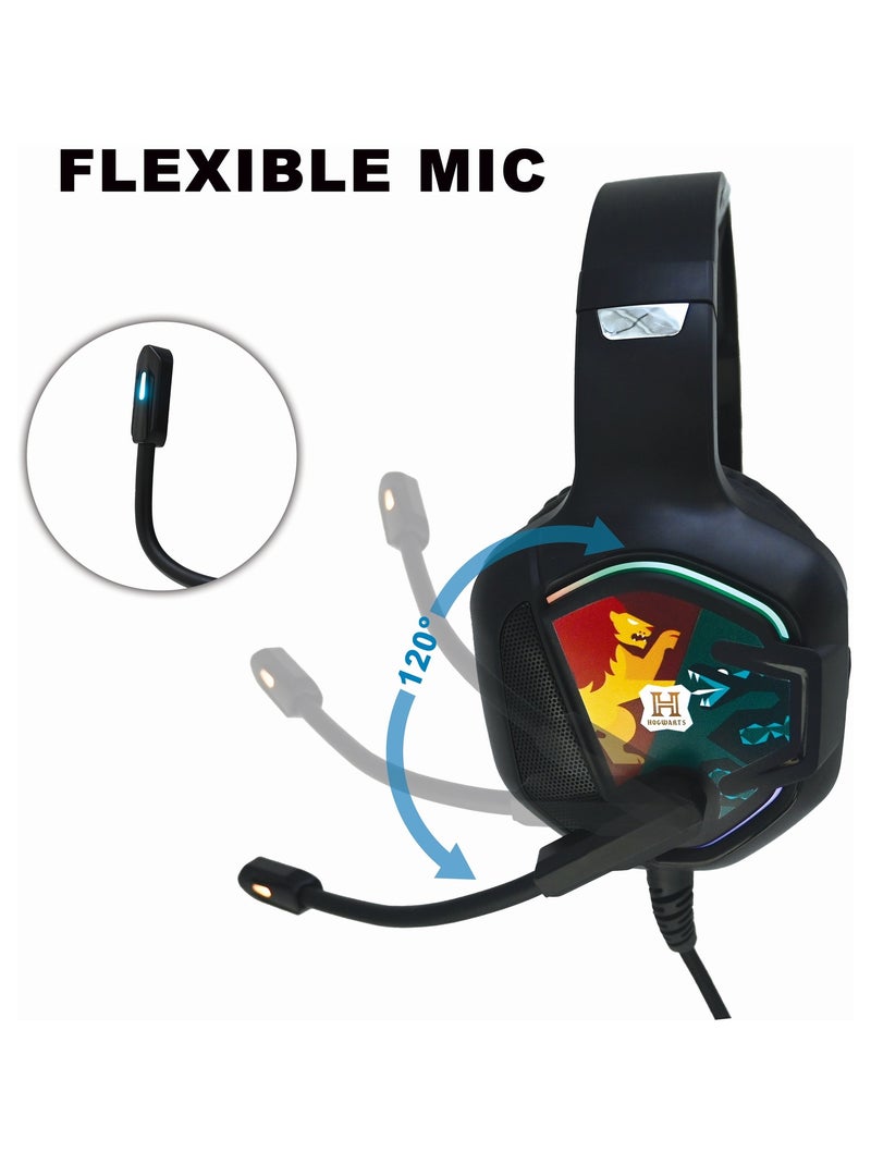 Casque Gaming Filaire lumineux Harry Potter Noir - Kiabi