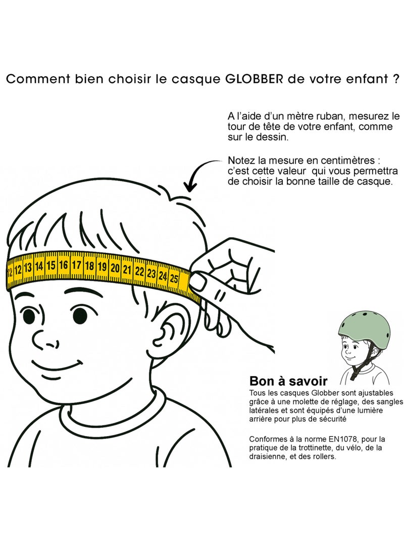 Casque GO-UP tout-petits XXS-XS (45-51cm) Vert Sauge - Kiabi