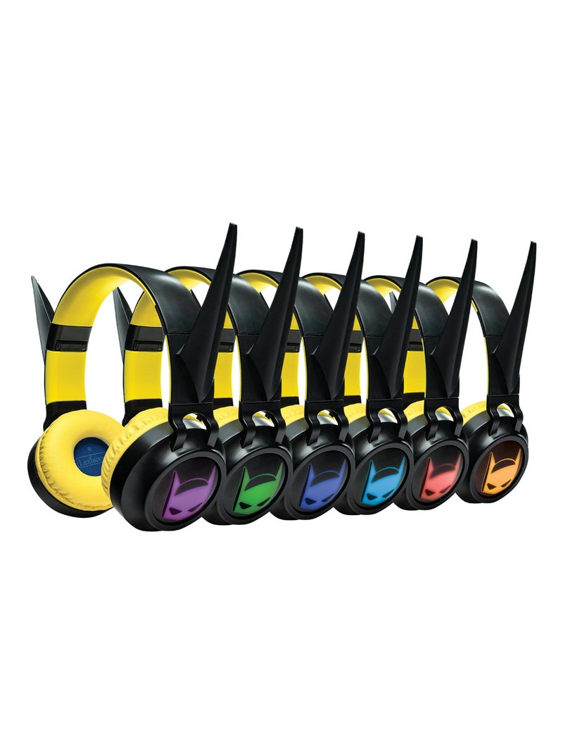 Casque lumineux pliable Bluetooth et filaire Batman avec limitation du volume Noir - Kiabi