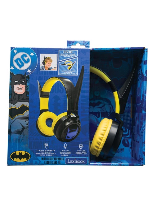 Casque lumineux pliable Bluetooth et filaire Batman avec limitation du volume - Kiabi