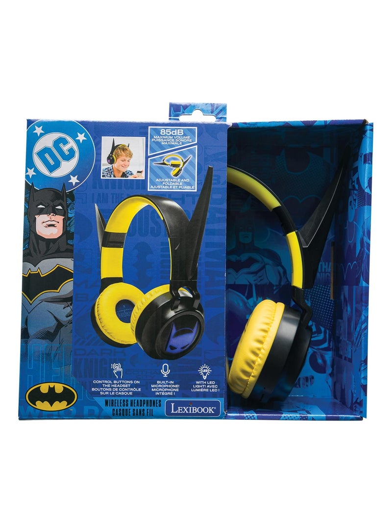 Casque lumineux pliable Bluetooth et filaire Batman avec limitation du volume Noir - Kiabi