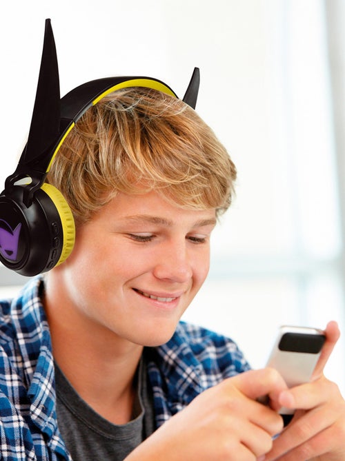 Casque lumineux pliable Bluetooth et filaire Batman avec limitation du volume - Kiabi