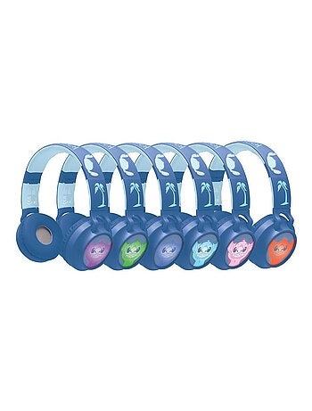 Casque lumineux pliable Bluetooth et filaire Stitch avec limitation du volume