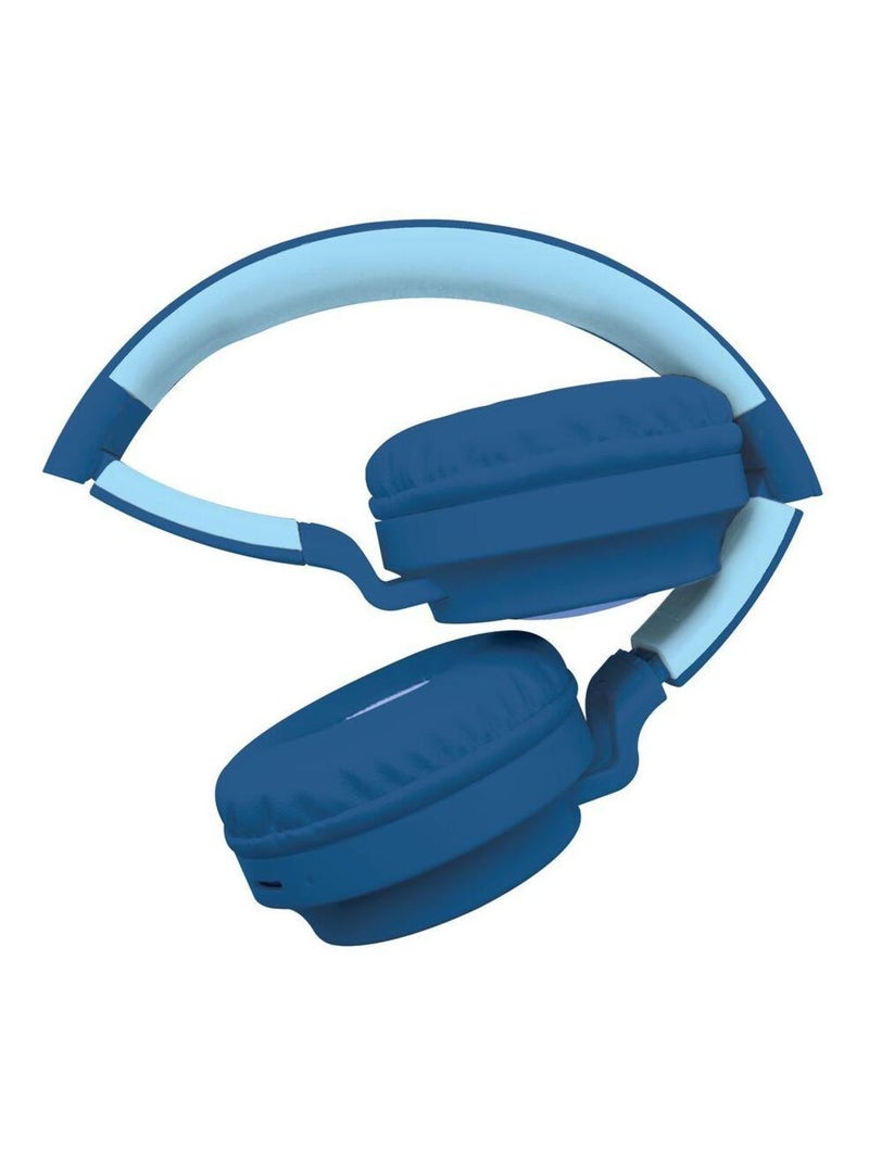 Casque lumineux pliable Bluetooth et filaire Stitch avec limitation du volume Bleu - Kiabi