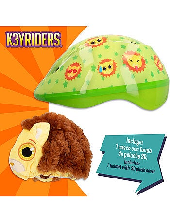 Casque pour enfants k3yriders avec housse en forme de lion et d'ourson