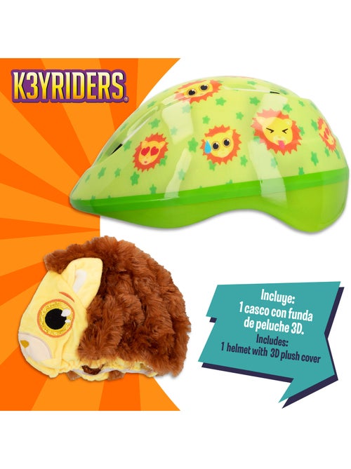Casque pour enfants k3yriders avec housse en forme de lion et d'ourson - Kiabi