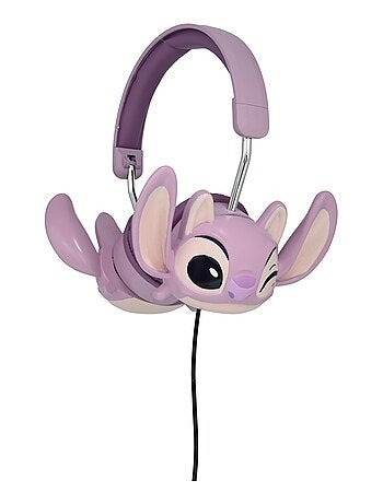 Casque stéréo filaire pliable avec limitation de volume d'écoute Angel de Disney Stitch