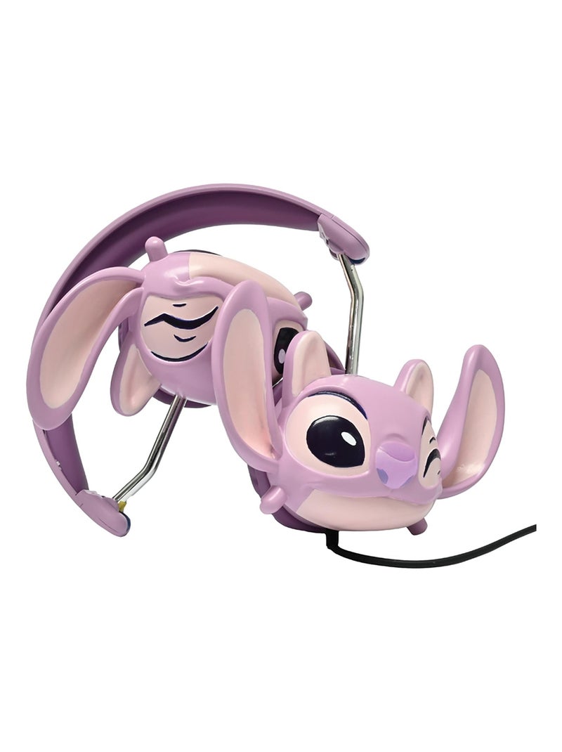 Casque stéréo filaire pliable avec limitation de volume d'écoute Angel de Disney Stitch Rose - Kiabi