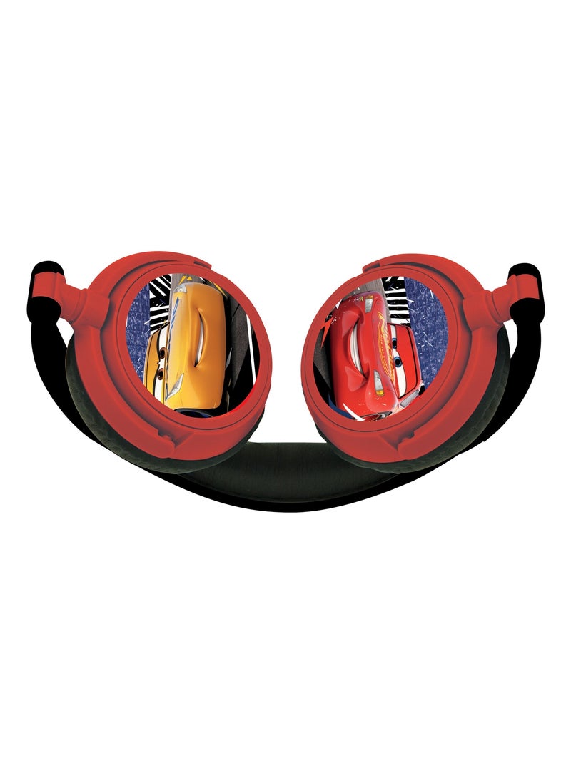 Casque stéréo filaire pliable avec limitation de volume d'écoute Disney Cars Rouge - Kiabi