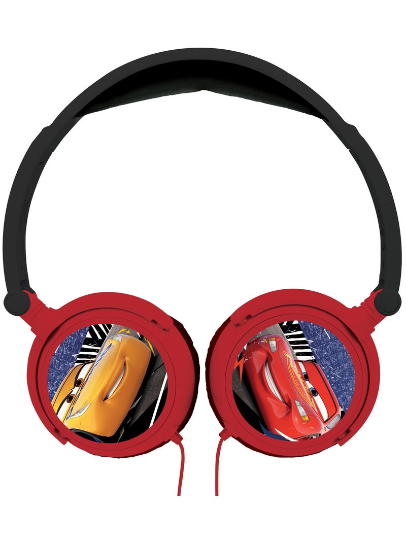 Casque stéréo filaire pliable avec limitation de volume d'écoute Disney Cars Rouge - Kiabi