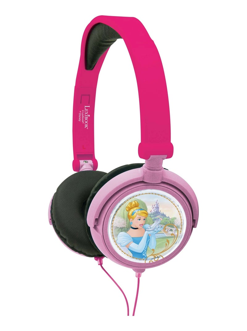 Casque stéréo filaire pliable avec limitation de volume d'écoute Disney Princesses Rose - Kiabi
