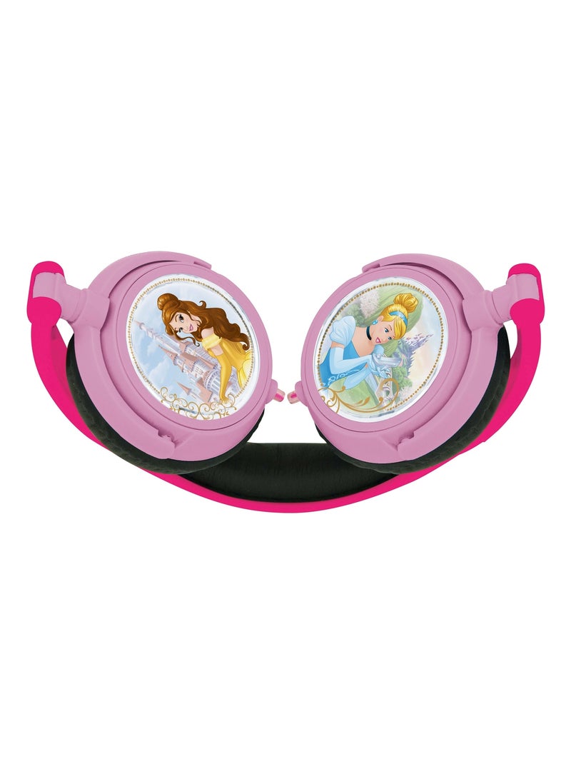 Casque stéréo filaire pliable avec limitation de volume d'écoute Disney Princesses Rose - Kiabi