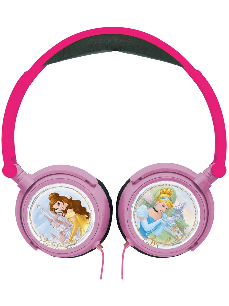 Casque stéréo filaire pliable avec limitation de volume d'écoute Disney Princesses Rose - Kiabi