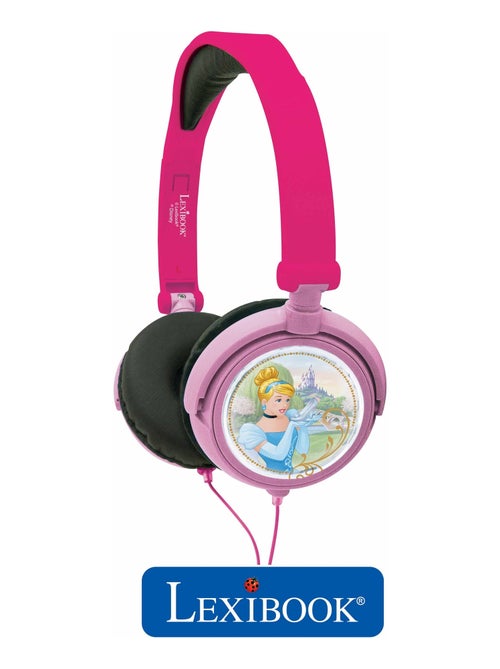Casque stéréo filaire pliable avec limitation de volume d'écoute Disney Princesses - Kiabi