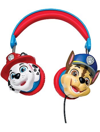 Casque stéréo filaire pliable avec limitation de volume d'écoute La Pat ‘Patrouille 3D