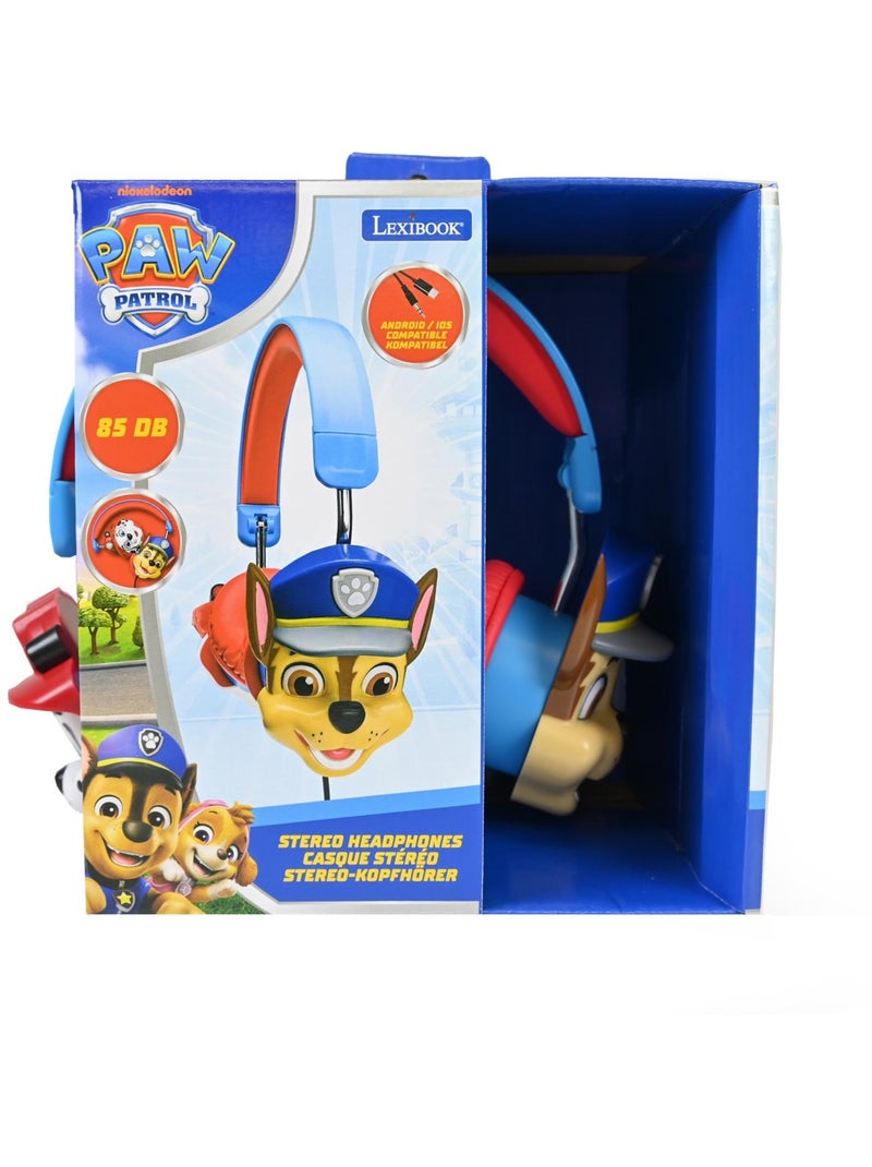 Casque stéréo filaire pliable avec limitation de volume d'écoute La Pat ‘Patrouille 3D Bleu - Kiabi
