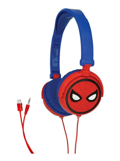 Casque stéréo filaire pliable avec limitation de volume d'écoute SpiderMan - Kiabi