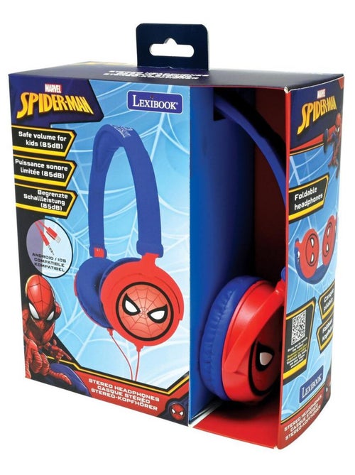 Casque stéréo filaire pliable avec limitation de volume d'écoute SpiderMan - Kiabi