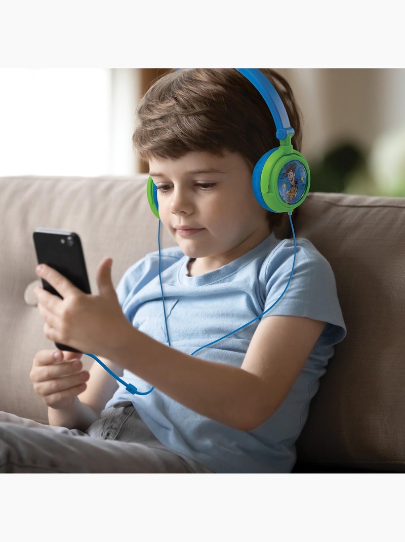 Casque stéréo filaire pliable avec limitation de volume d'écoute Toy Story Vert - Kiabi