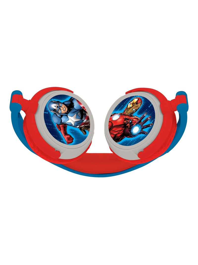 Casque stéréo filaire pliable Avengers avec limitation de volume d'écoute Bleu - Kiabi
