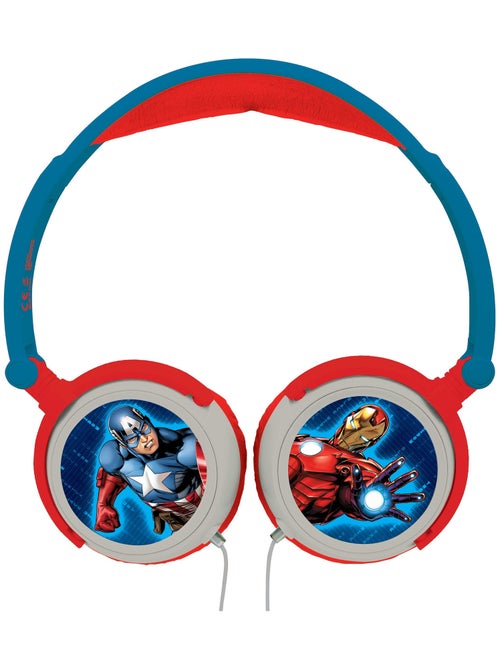 Casque stéréo filaire pliable Avengers avec limitation de volume d'écoute - Kiabi