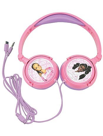 Casque stéréo filaire pliable Barbie avec limitation de volume d'écoute