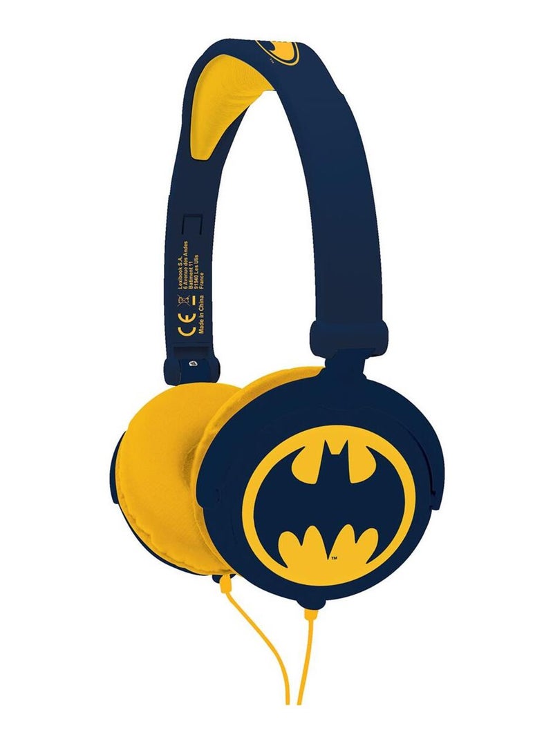 Casque stéréo filaire pliable Batman avec limitation de volume d'écoute Bleu marine - Kiabi