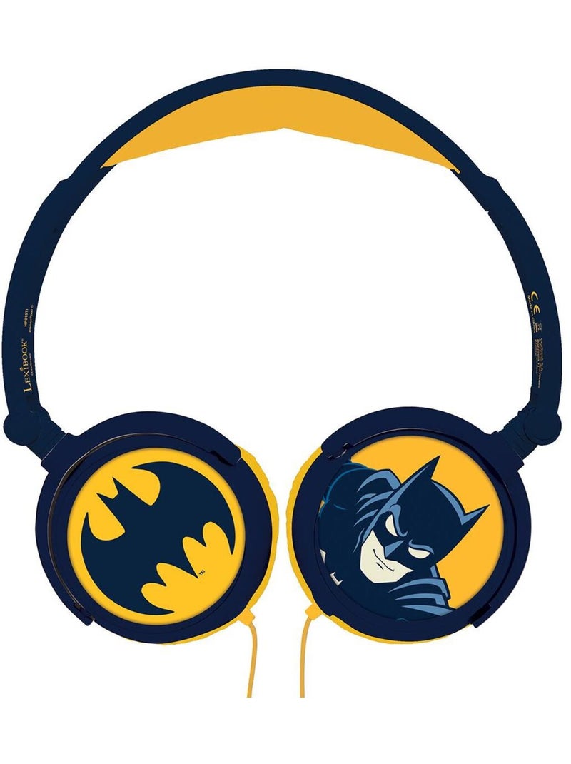 Casque stéréo filaire pliable Batman avec limitation de volume d'écoute Bleu marine - Kiabi