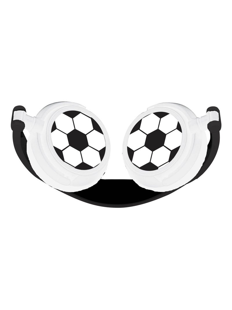 Casque stéréo filaire pliable Football avec limitation de volume d'écoute Noir - Kiabi