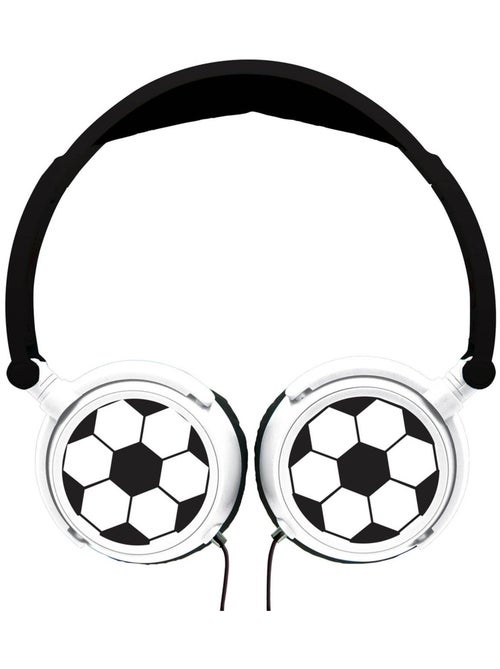 Casque stéréo filaire pliable Football avec limitation de volume d'écoute - Kiabi