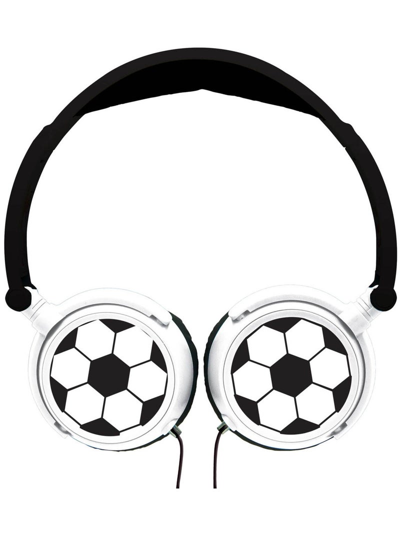 Casque stéréo filaire pliable Football avec limitation de volume d'écoute Noir - Kiabi