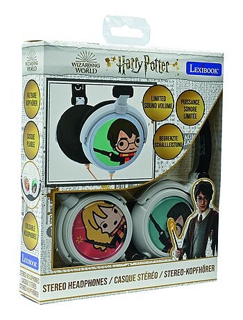 Casque stéréo filaire pliable harry potter avec limitation de volume d'écoute
