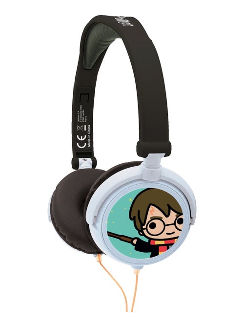 Casque stéréo filaire pliable Harry Potter avec limitation de volume d'écoute - Kiabi