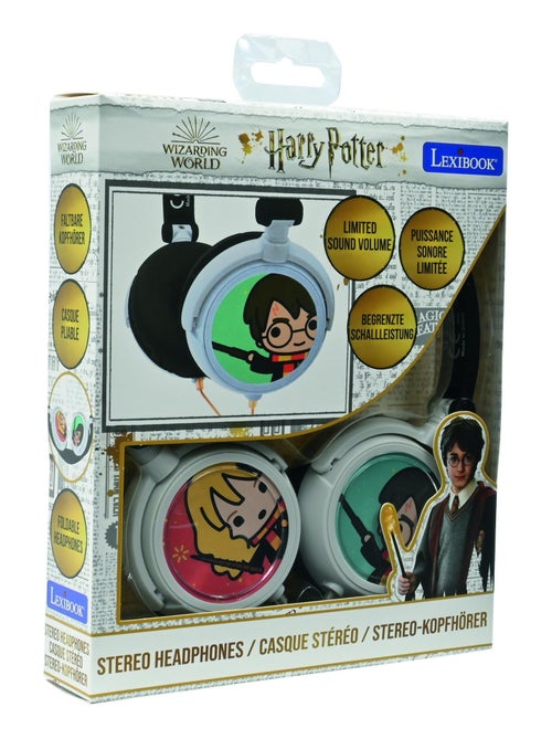 Casque stéréo filaire pliable Harry Potter avec limitation de volume d'écoute - Kiabi
