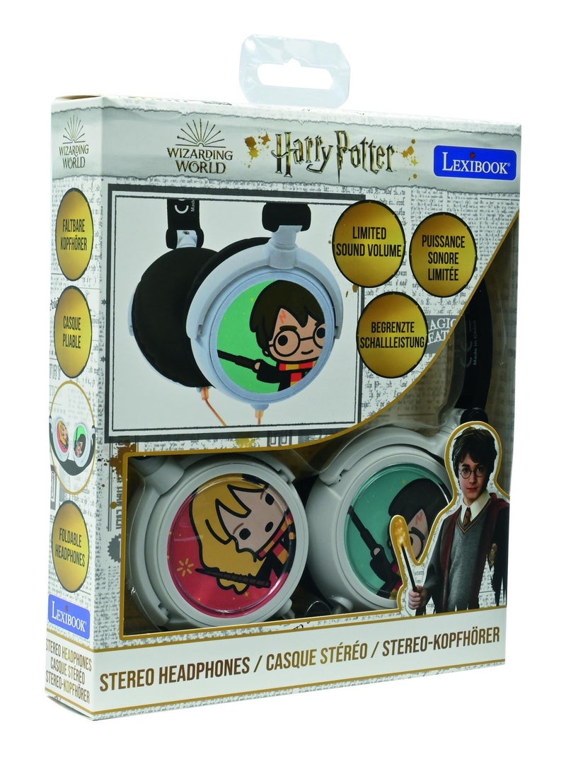 Casque stéréo filaire pliable Harry Potter avec limitation de volume d'écoute Blanc - Kiabi