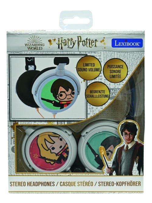 Casque stéréo filaire pliable Harry Potter avec limitation de volume d'écoute - Kiabi