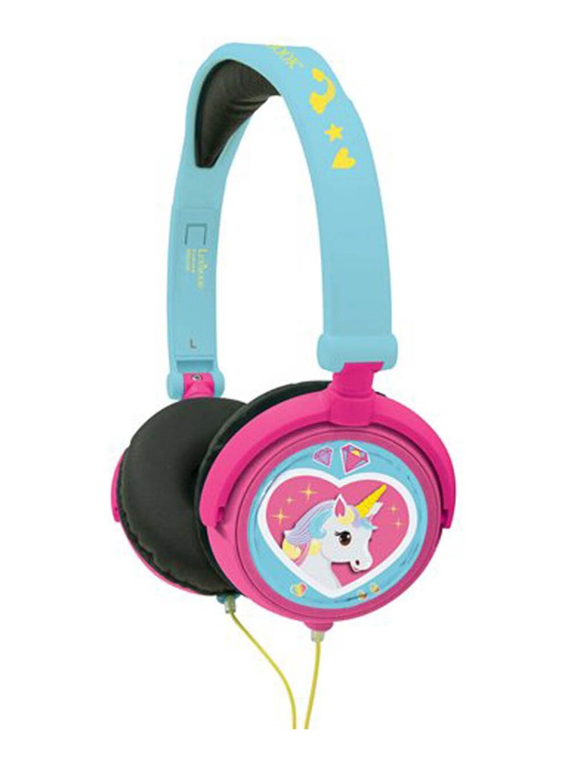 Casque stéréo filaire pliable Licorne avec limitation de volume d'écoute N/A - Kiabi