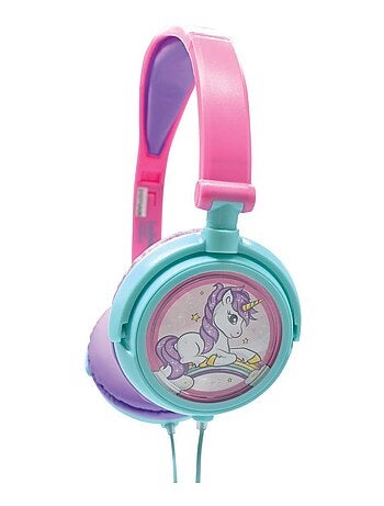 Casque stéréo filaire pliable Licorne avec limitation de volume d'écoute