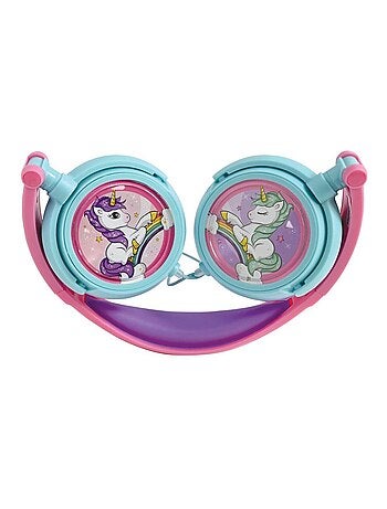 Casque stéréo filaire pliable Licorne avec limitation de volume d'écoute