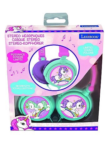 Casque stéréo filaire pliable Licorne avec limitation de volume d'écoute