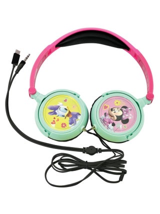 Casque stéréo filaire pliable Minnie Mouse avec limitation de volume d'écoute
