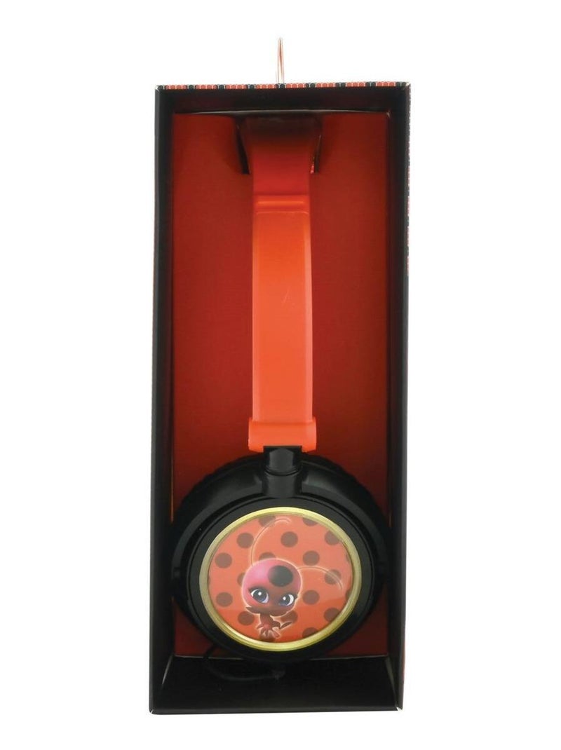 Casque stéréo filaire pliable Miraculous avec limitation de volume d'écoute Rouge - Kiabi