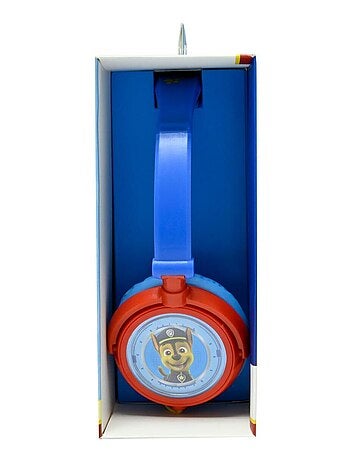 Casque stéréo filaire pliable Pat' Patrouille pour enfants avec limitation de volume d'écoute