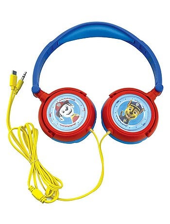 Casque stéréo filaire pliable Pat' Patrouille pour enfants avec limitation de volume d'écoute
