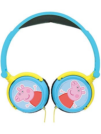 Casque stéréo filaire pliable Peppa Pig avec limitation de volume d'écoute