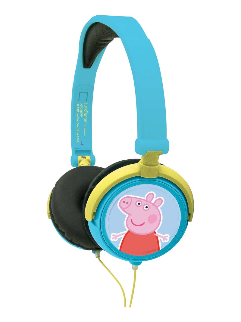 Casque stéréo filaire pliable Peppa Pig avec limitation de volume d'écoute Bleu - Kiabi