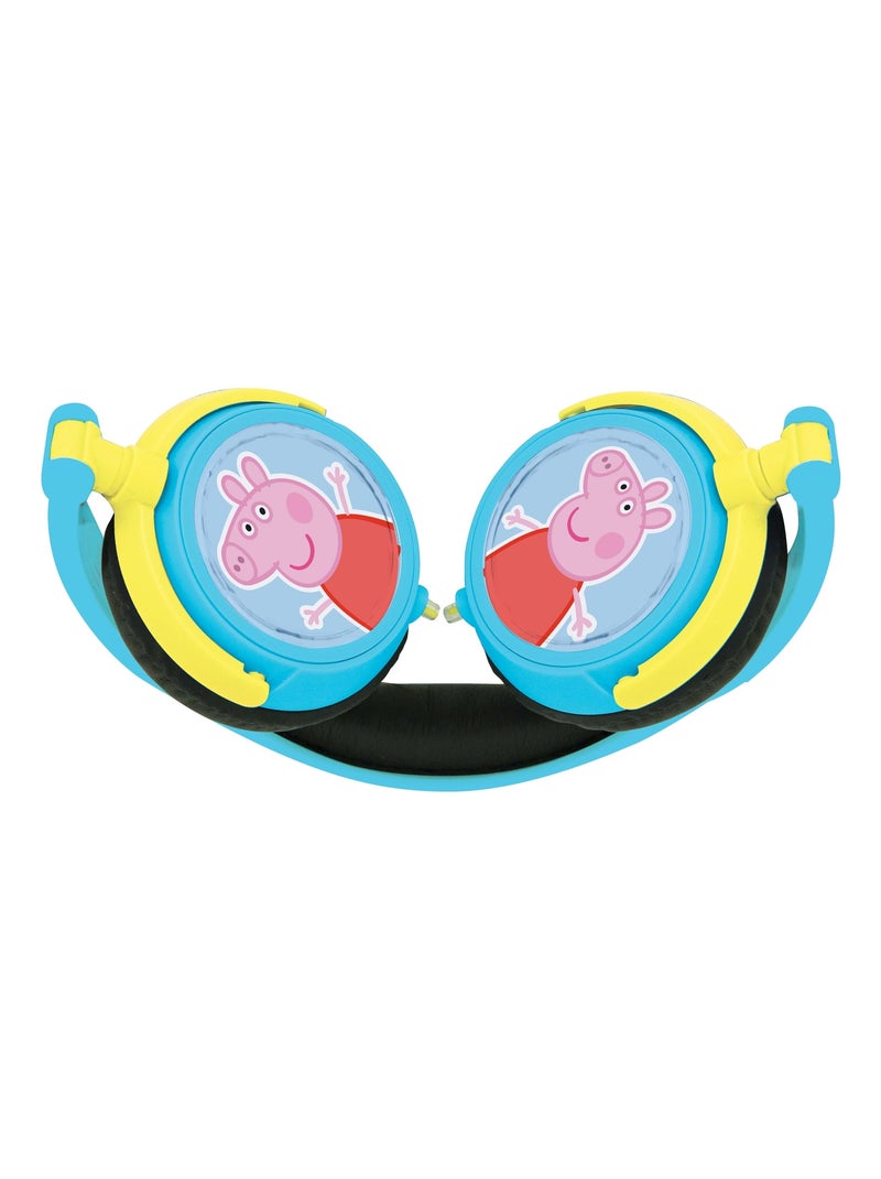 Casque stéréo filaire pliable Peppa Pig avec limitation de volume d'écoute Bleu - Kiabi