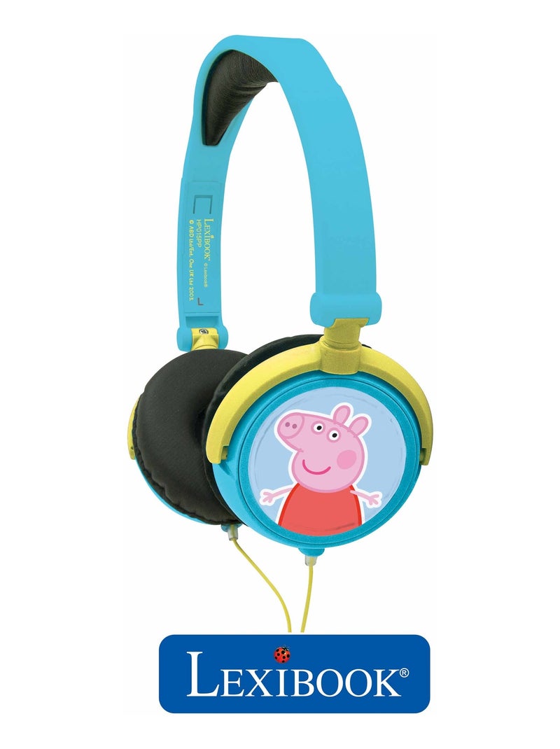 Casque stéréo filaire pliable Peppa Pig avec limitation de volume d'écoute Bleu - Kiabi