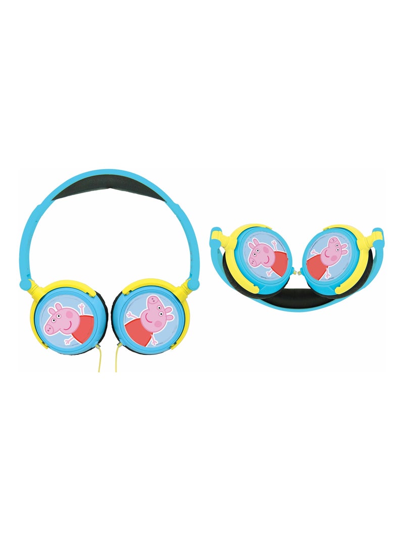 Casque stéréo filaire pliable Peppa Pig avec limitation de volume d'écoute Bleu - Kiabi