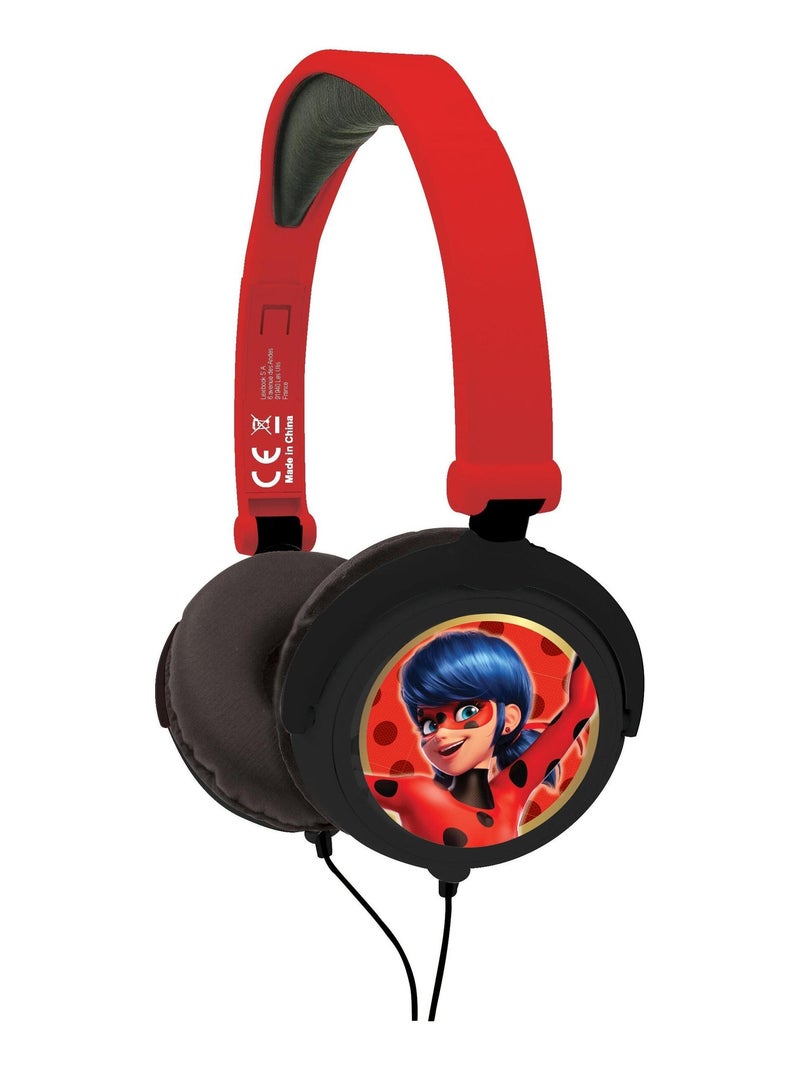 Casque Stéréo Filaire Pliable Pour Enfants Avec Limitation De Volume D'écoute Miraculous N/A - Kiabi